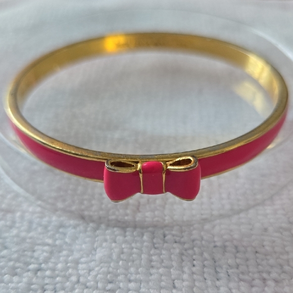 Kate Spade New York “Take A Bow” Pink Bow Bangle Bracelet - Picture 1 of 4